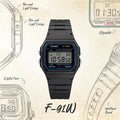 Casio Youth Digital Black Dial Black Resin Strap Unisex Watch F-91W-1Q - view 1