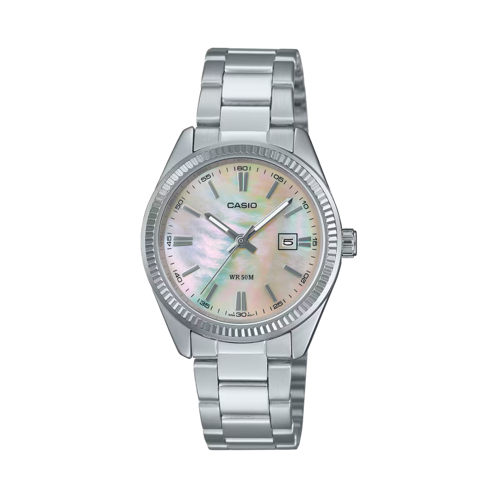 Casio Mother-of-Pearl Dial Stainless Steel Strap Women's Analog Watch LTP-1302DS-4AV - view 1