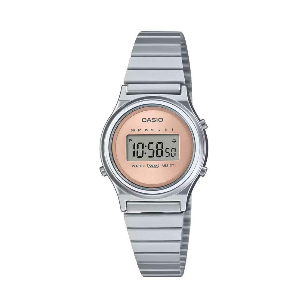 Casio Vintage Sun-Ray Dial Stainless Steel Strap Women's Digital Watch LA700WE-4A - view 1