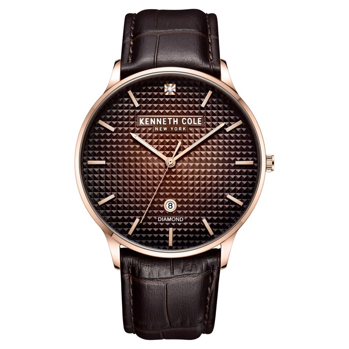 Kenneth Cole Brown Dial Brown Leather Strap Men's Watch KCWGB2233503MN - view 1