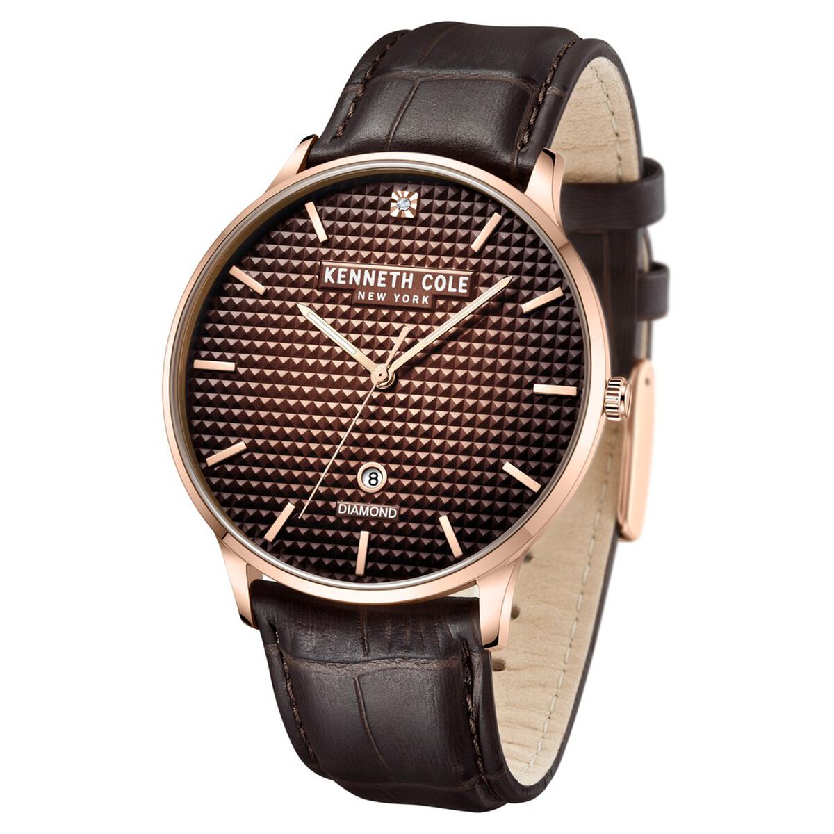 Kenneth Cole Brown Dial Brown Leather Strap Men's Watch KCWGB2233503MN - view 2