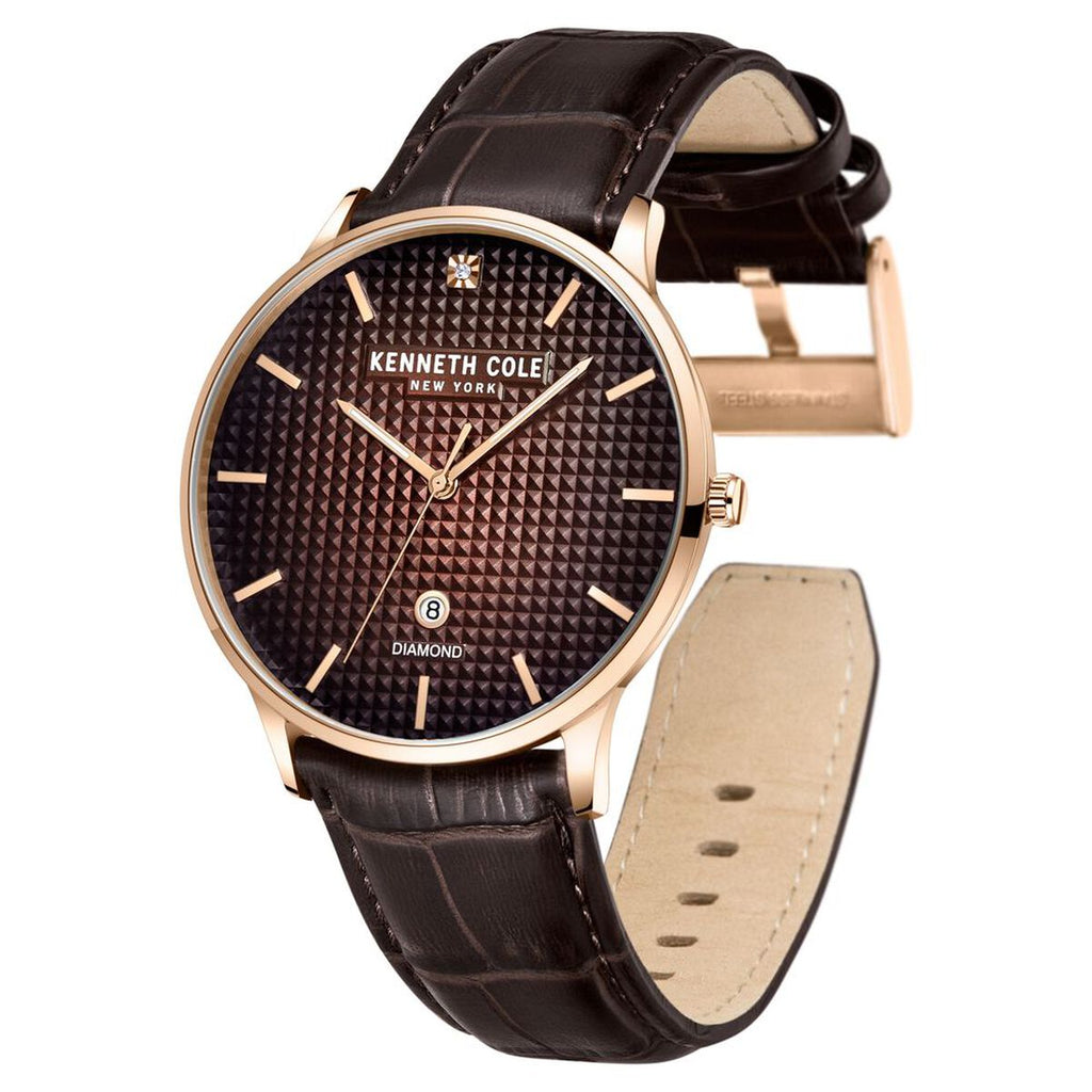 Kenneth Cole Brown Dial Brown Leather Strap Men's Watch KCWGB2233503MN - view 3