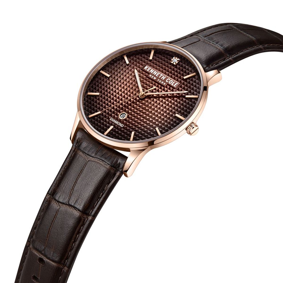 Kenneth Cole Brown Dial Brown Leather Strap Men's Watch KCWGB2233503MN - view 4