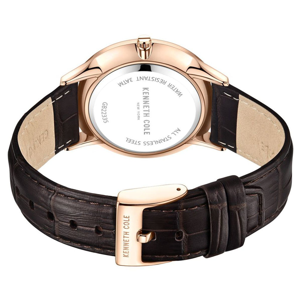 Kenneth Cole Brown Dial Brown Leather Strap Men's Watch KCWGB2233503MN - view 5
