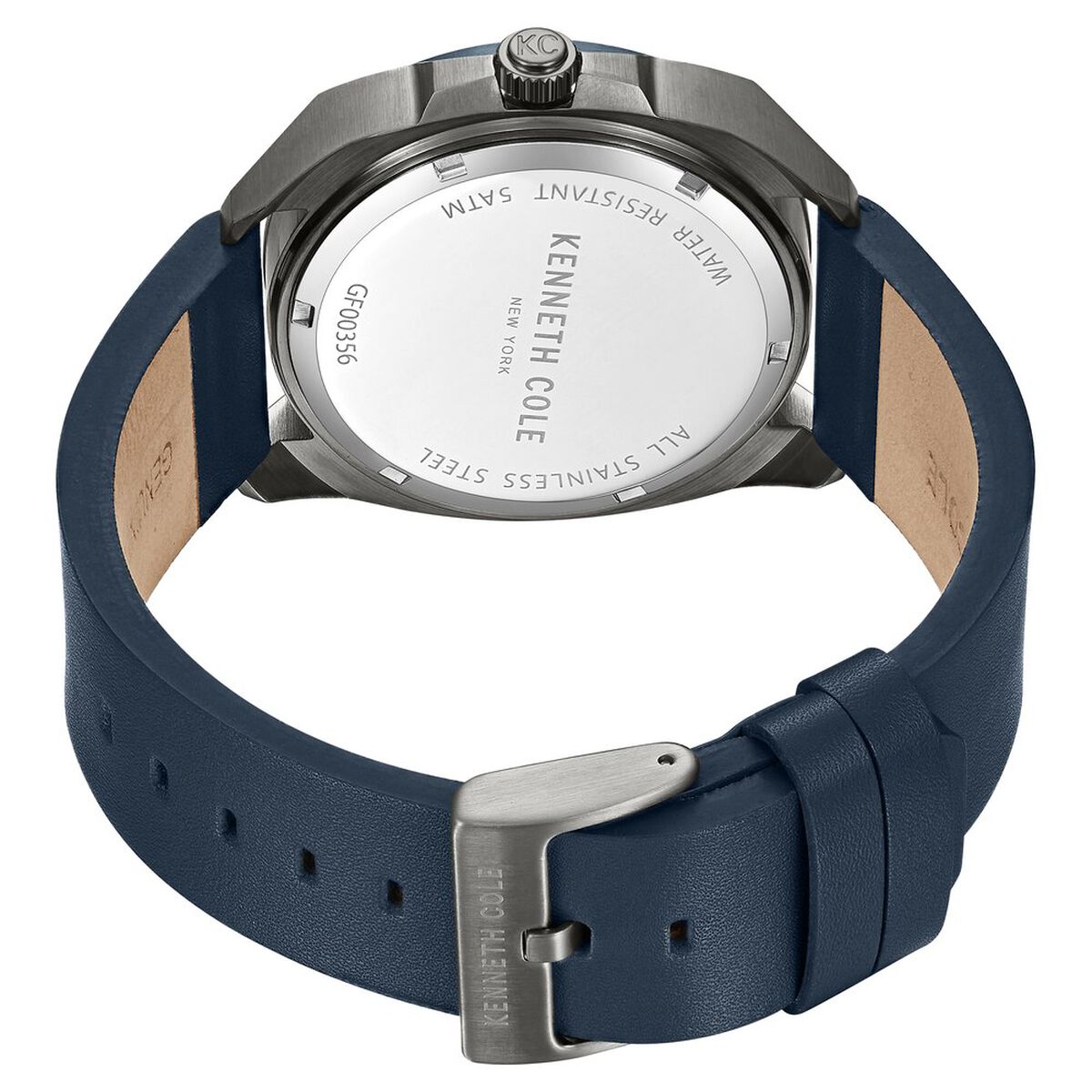 Kenneth Cole Blue Dial Blue Leather Strap Men's Watch KCWGF0035601MN - view 3