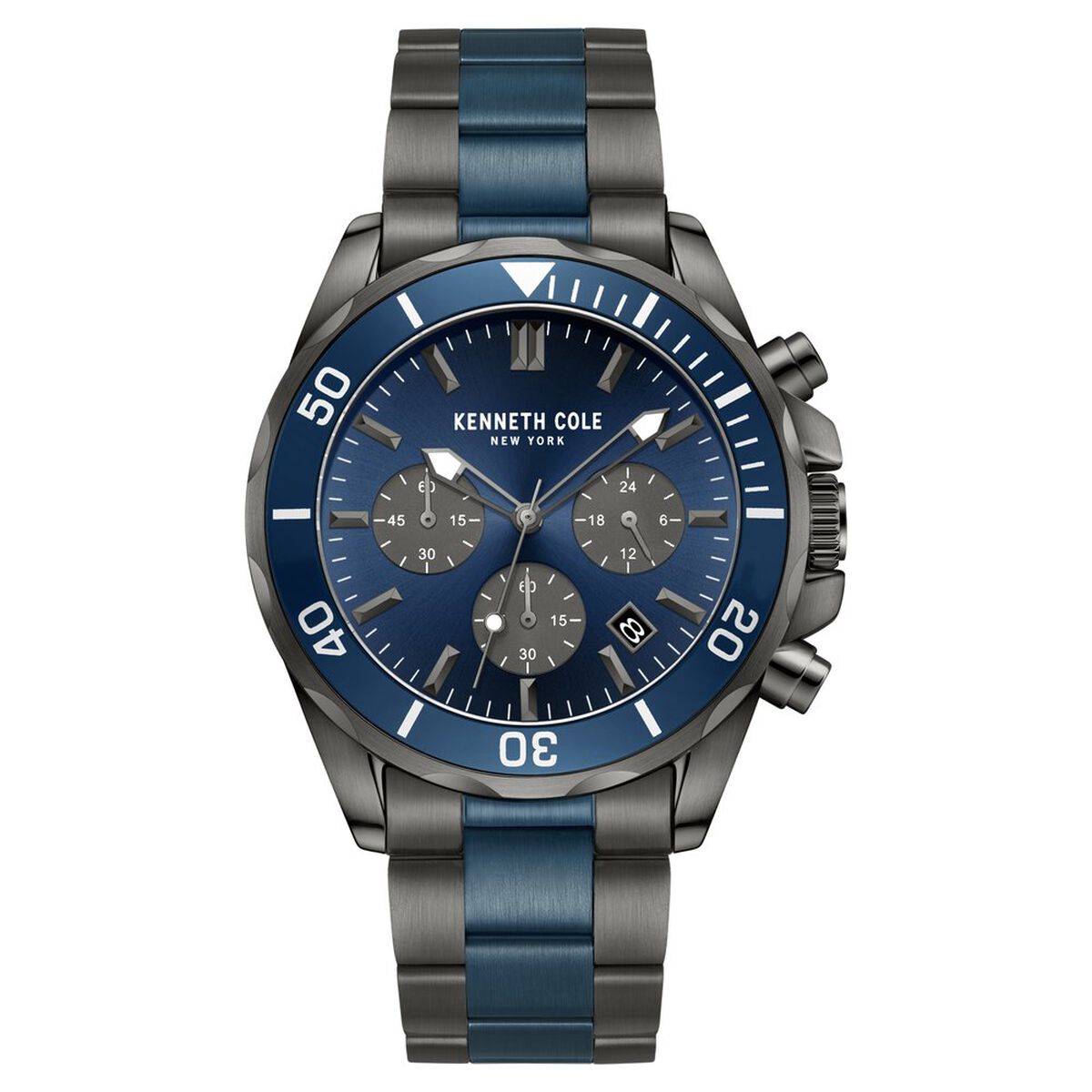 Kenneth Cole Blue Dial Two Tone Stainless Steel Strap Men's Watch NTKCWGI0027104MNW - view 1