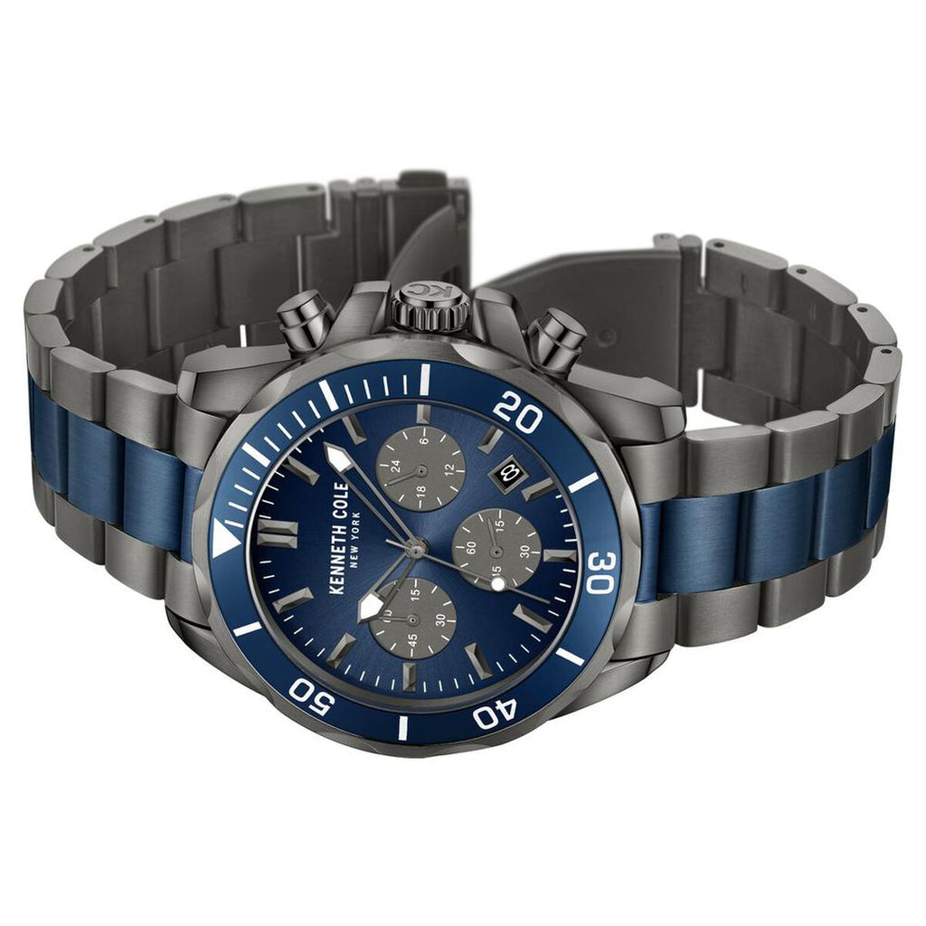 Kenneth Cole Blue Dial Two Tone Stainless Steel Strap Men's Watch NTKCWGI0027104MNW - view 3