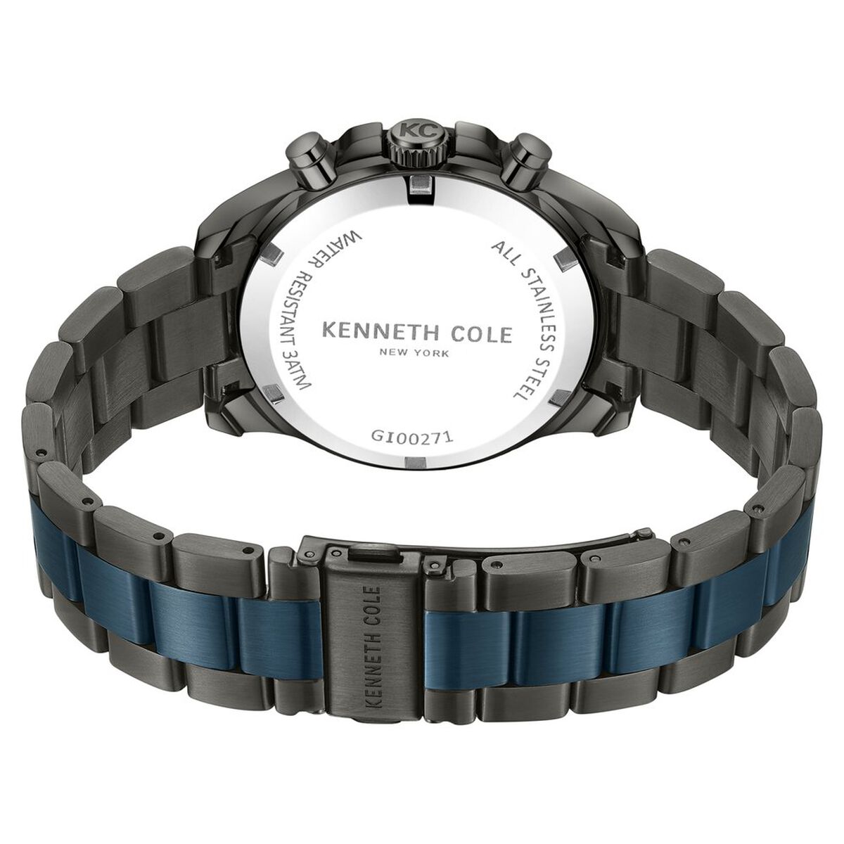 Kenneth Cole Blue Dial Two Tone Stainless Steel Strap Men's Watch NTKCWGI0027104MNW - view 5