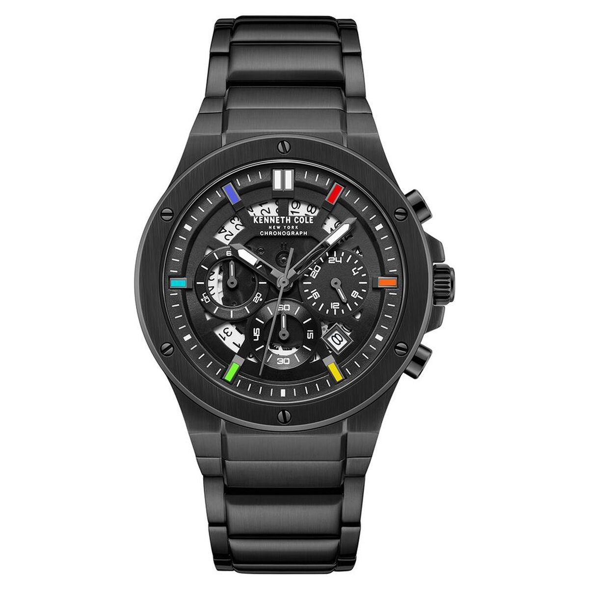 Kenneth Cole Black Dial Black Stainless Steel Strap Men's Watch KCWGI0058301MN - view 1