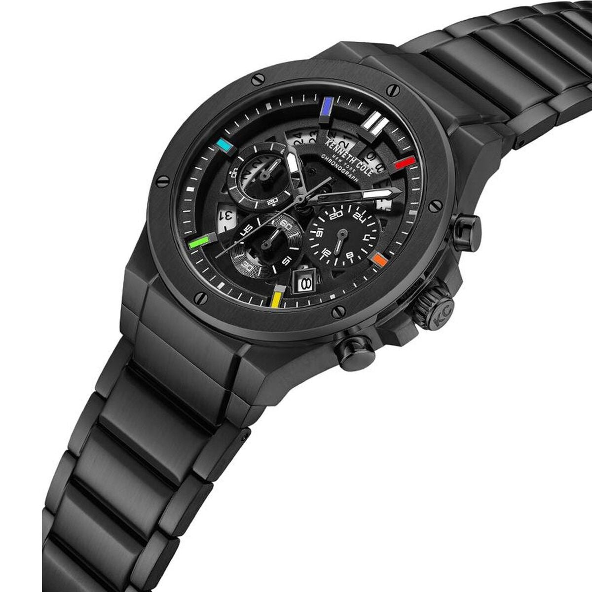 Kenneth Cole Black Dial Black Stainless Steel Strap Men's Watch KCWGI0058301MN - view 3