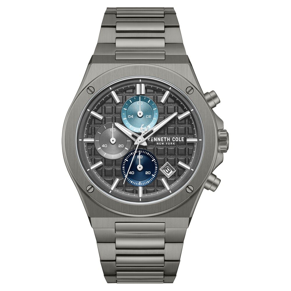 Kenneth Cole Grey Dial Grey Stainless Steel Strap Men's Watch KCWGI0100002MNW - view 1