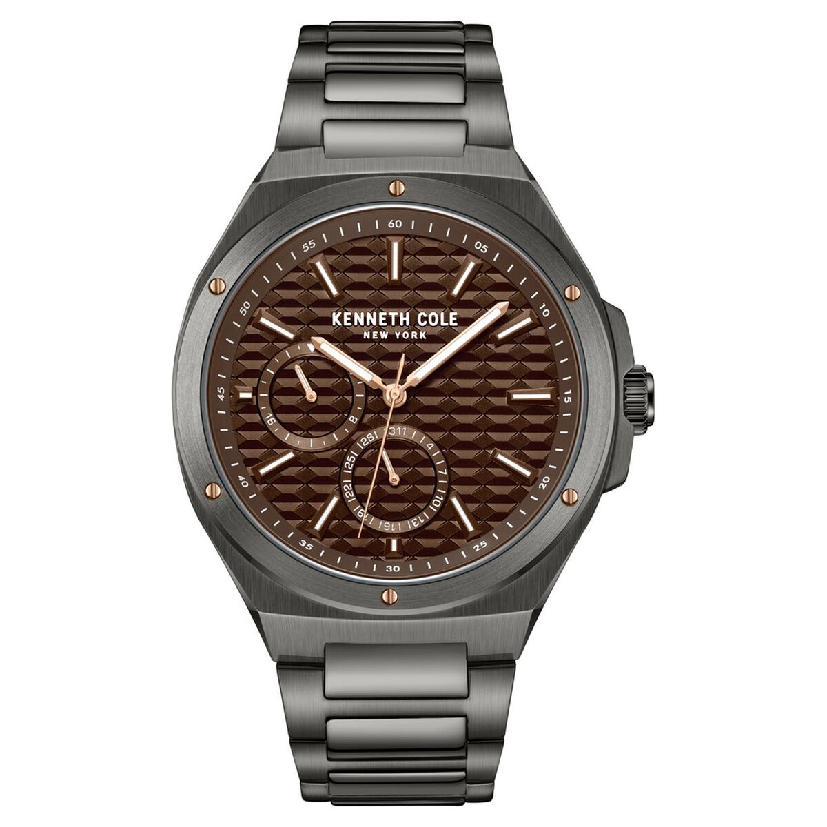 Kenneth Cole Brown Dial Grey Stainless Steel Strap Men's Watch KCWGK0035404MN - view 1