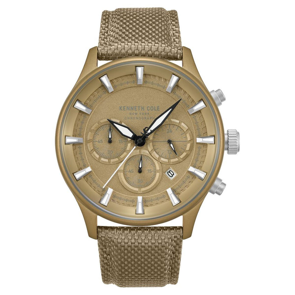Kenneth Cole Khaki Dial Brown Nylon Strap Men's Watch KCWGO0058403MNW - view 1