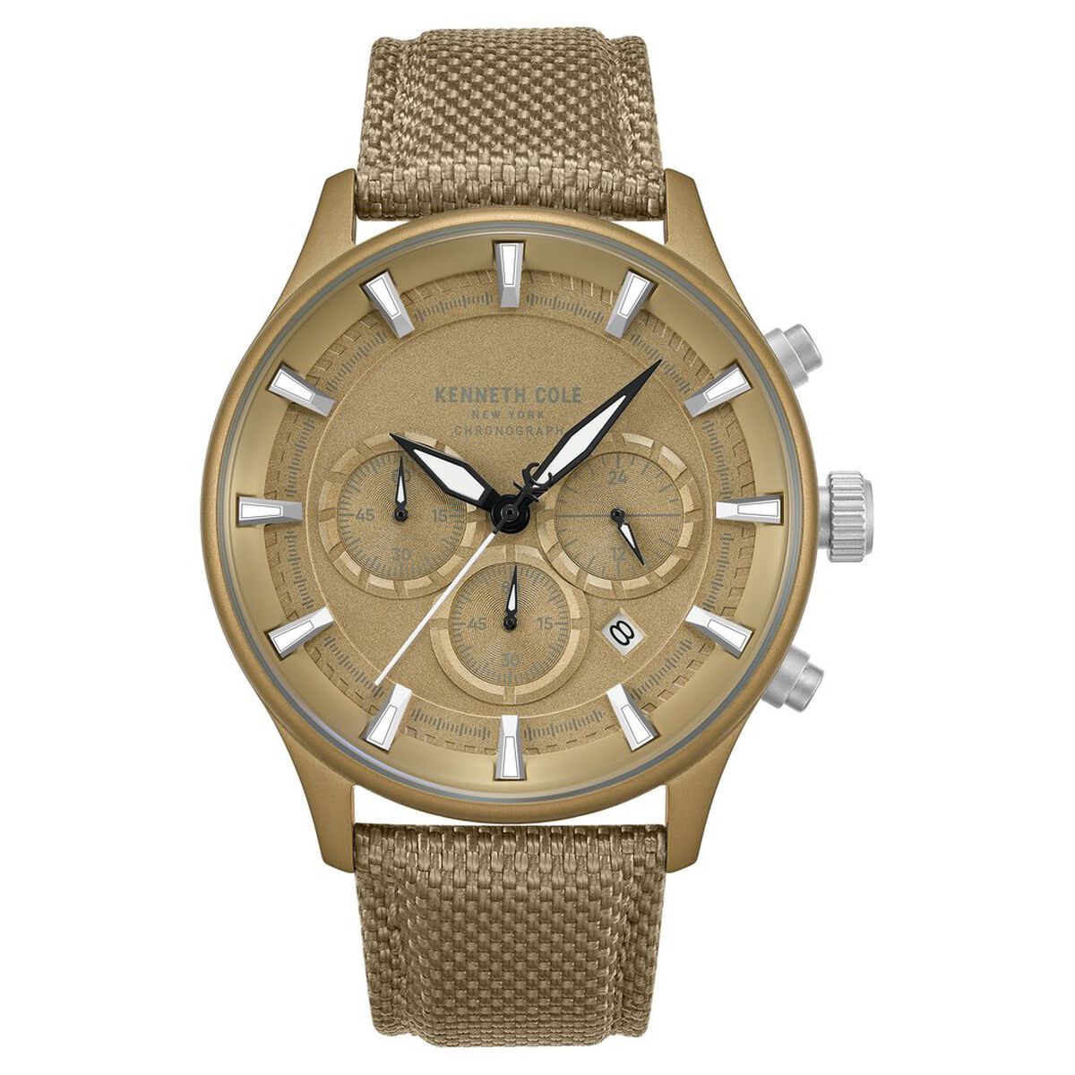 Kenneth Cole Khaki Dial Brown Nylon Strap Men's Watch KCWGO0058403MNW - view 1