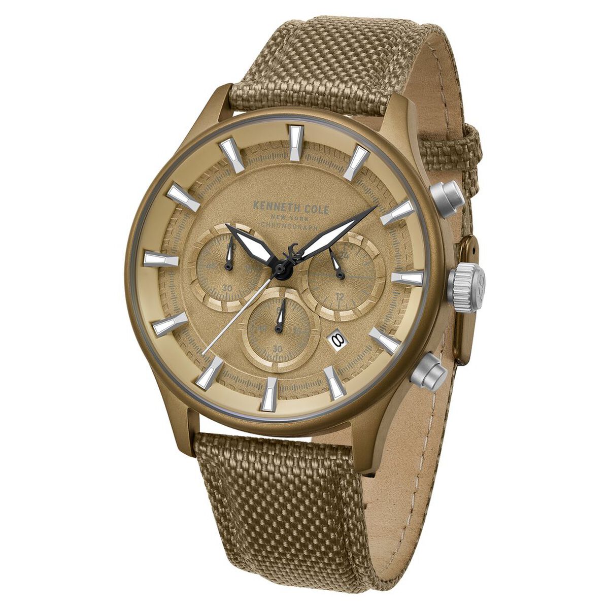 Kenneth Cole Khaki Dial Brown Nylon Strap Men's Watch KCWGO0058403MNW - view 2