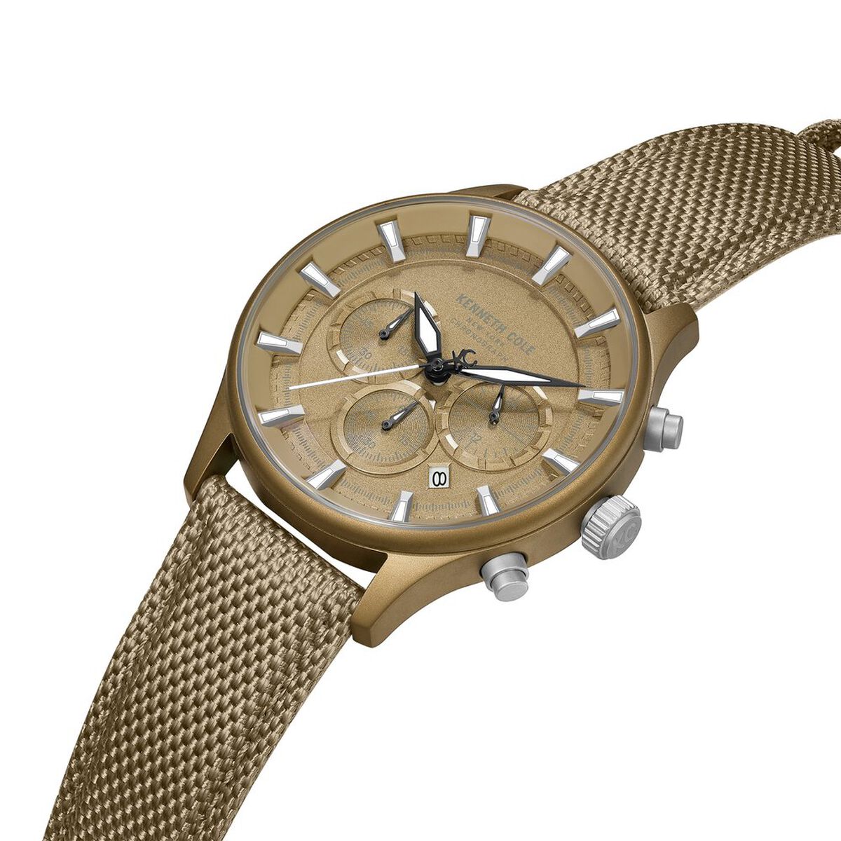 Kenneth Cole Khaki Dial Brown Nylon Strap Men's Watch KCWGO0058403MNW - view 4