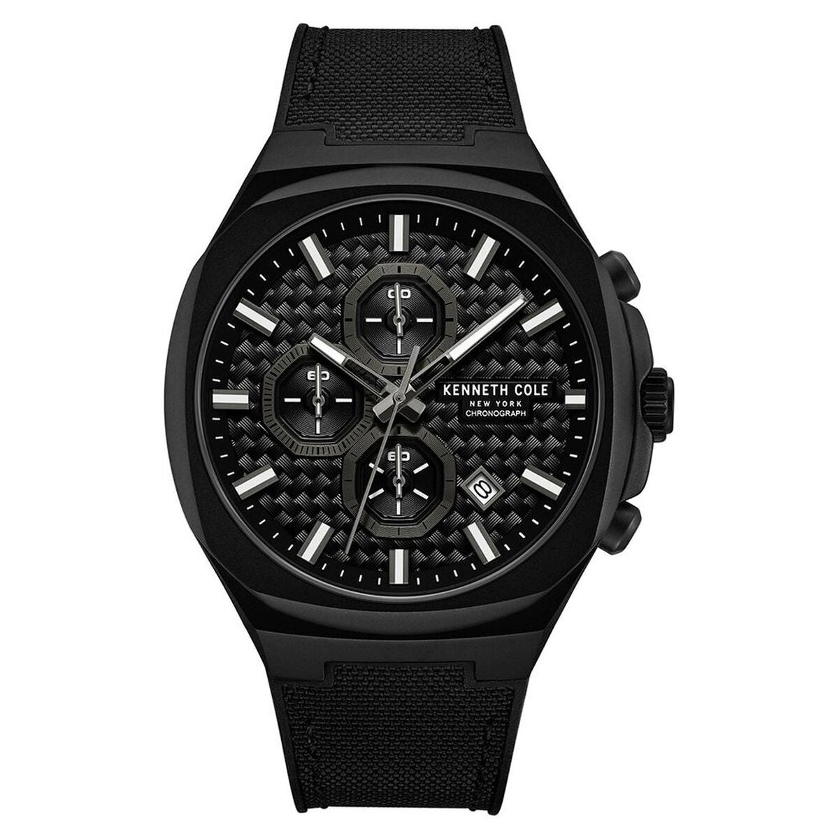 Kenneth Cole Black Dial Black Silicone Strap Men's Watch KCWGO0059603MN - view 1