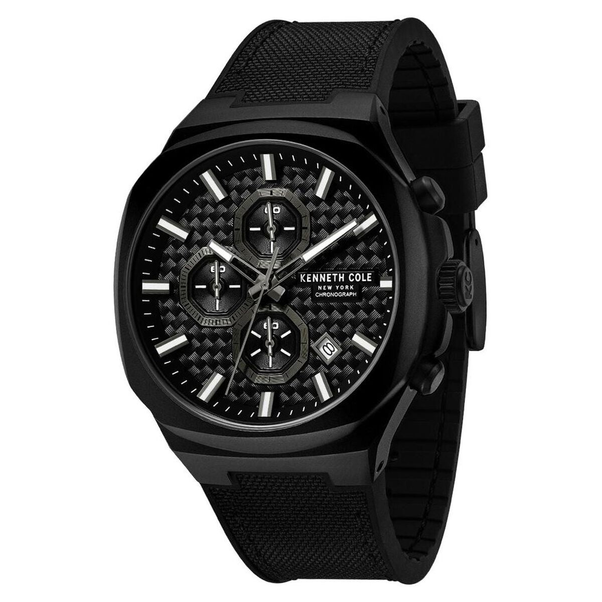 Kenneth Cole Black Dial Black Silicone Strap Men's Watch KCWGO0059603MN - view 2