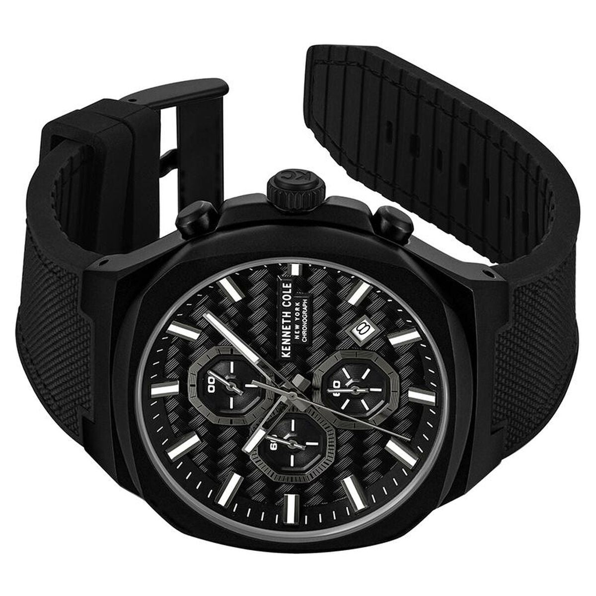 Kenneth Cole Black Dial Black Silicone Strap Men's Watch KCWGO0059603MN - view 4