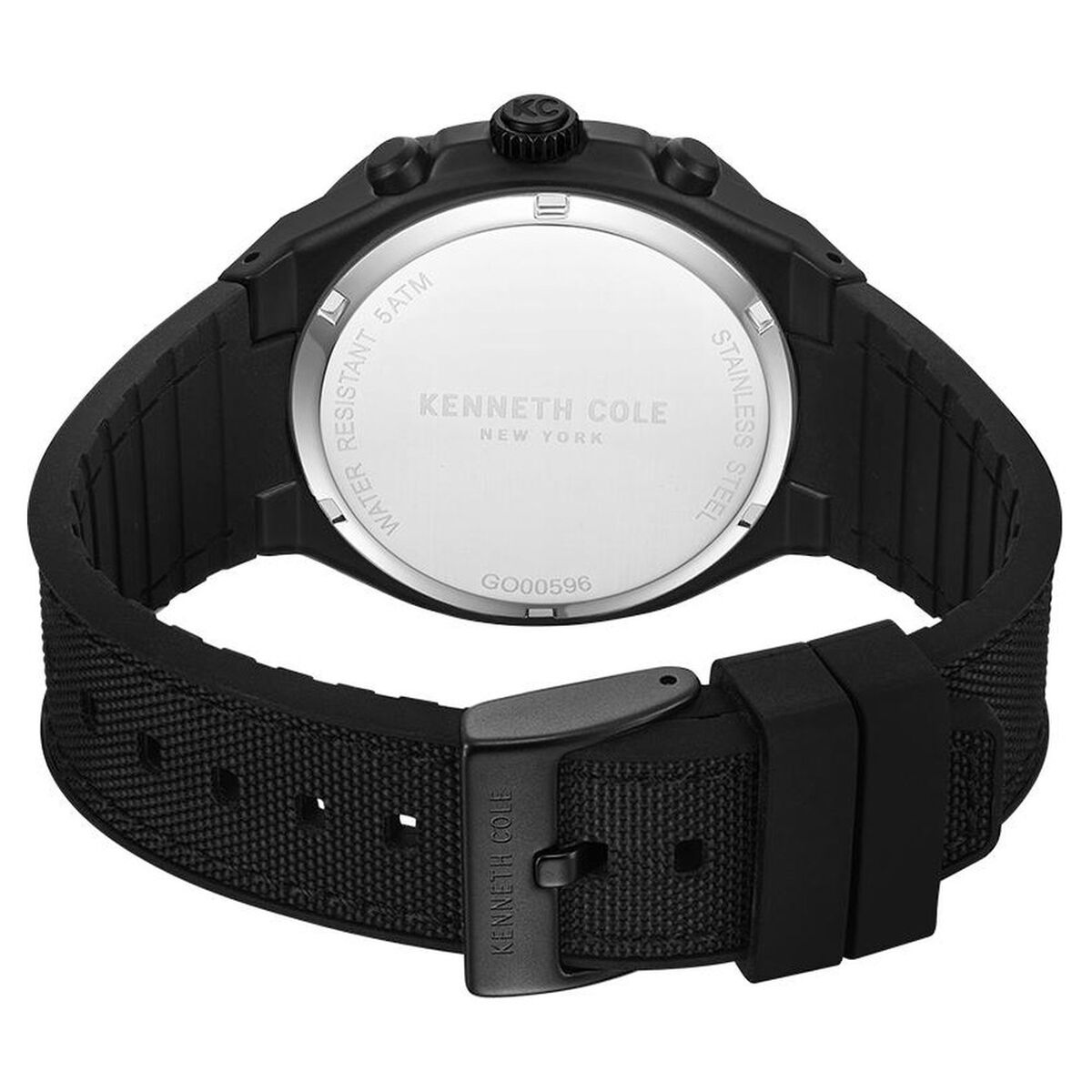 Kenneth Cole Black Dial Black Silicone Strap Men's Watch KCWGO0059603MN - view 5