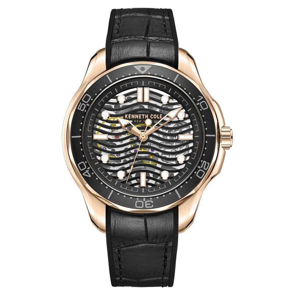 Kenneth Cole Black Dial Black Silicone Strap Men's Watch KCWGR2220901MN - view 1