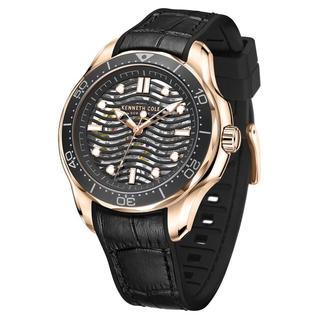 Kenneth Cole Black Dial Black Silicone Strap Men's Watch KCWGR2220901MN - view 2