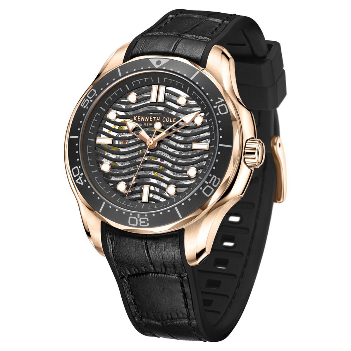 Kenneth Cole Black Dial Black Silicone Strap Men's Watch KCWGR2220901MN - view 2