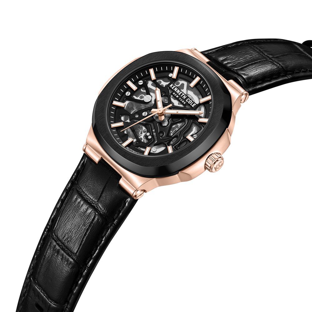 Kenneth Cole Black Dial Black Leather Strap Men's Watch KCWGX0046204MN - view 4