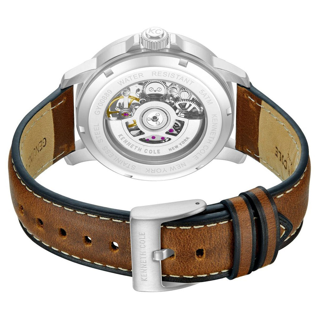 Kenneth Cole Blue Dial Brown Leather Strap Men's Watch KCWGX0088905MNW - view 5