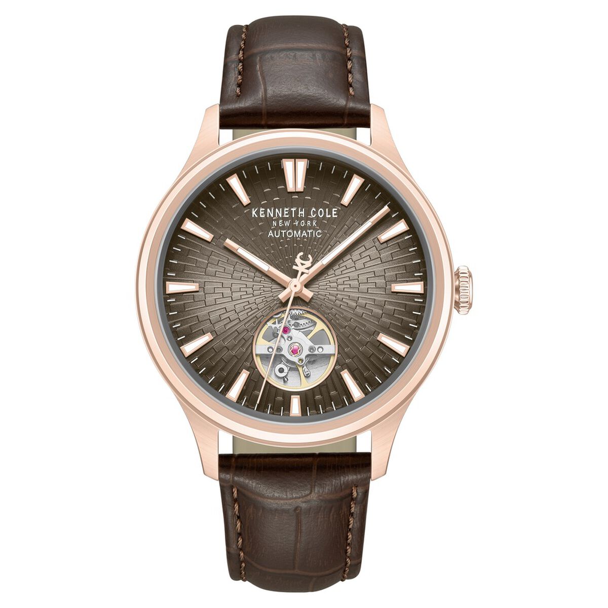 Kenneth Cole Brown Dial Brown Leather Strap Men's Watch KCWGX0098004MNW - view 1
