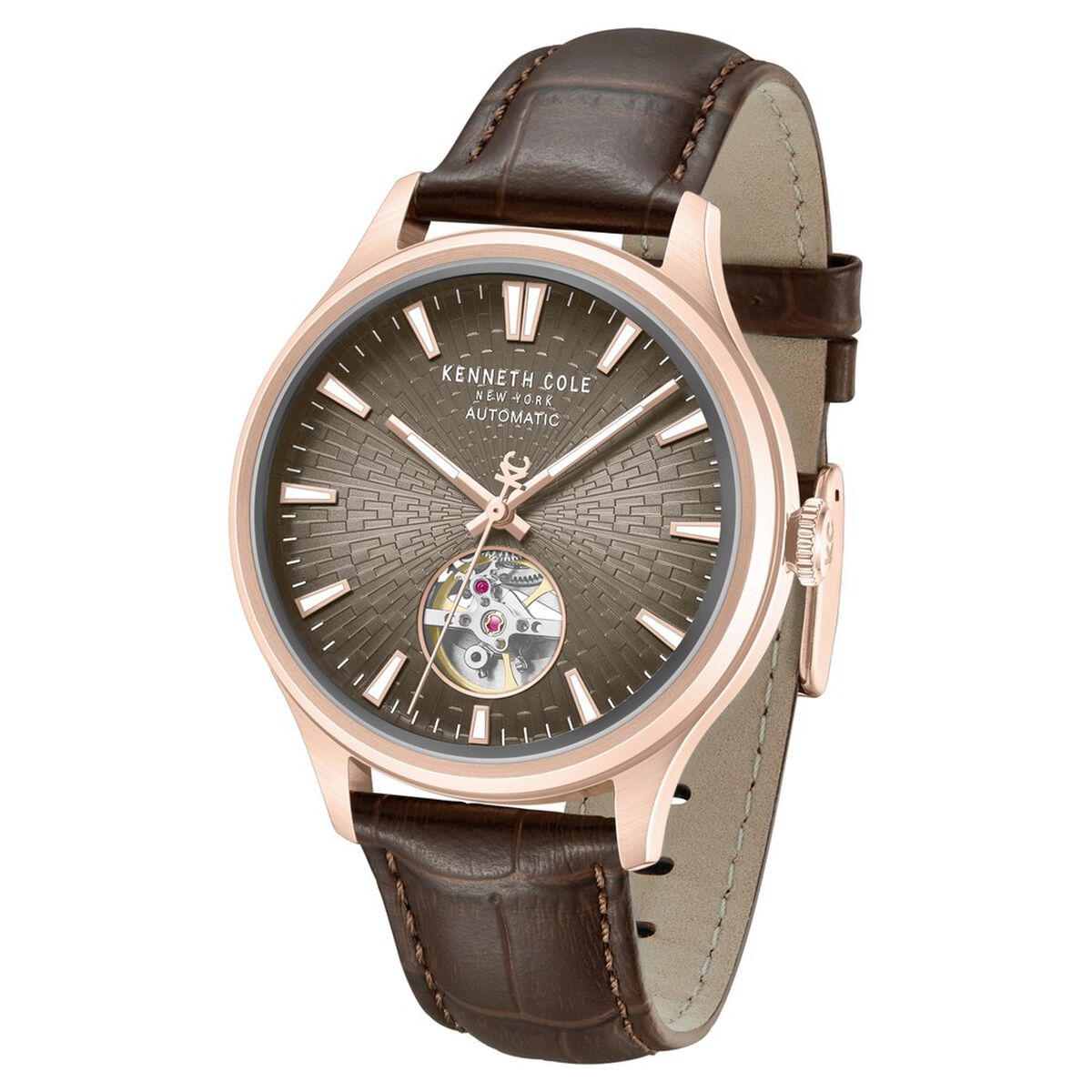 Kenneth Cole Brown Dial Brown Leather Strap Men's Watch KCWGX0098004MNW - view 2