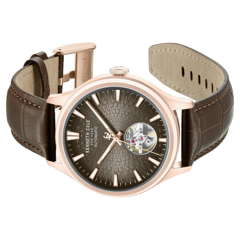 Kenneth Cole Brown Dial Brown Leather Strap Men's Watch KCWGX0098004MNW - view 3