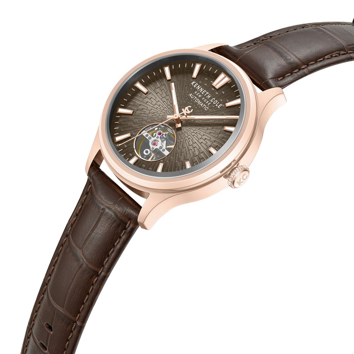Kenneth Cole Brown Dial Brown Leather Strap Men's Watch KCWGX0098004MNW - view 4