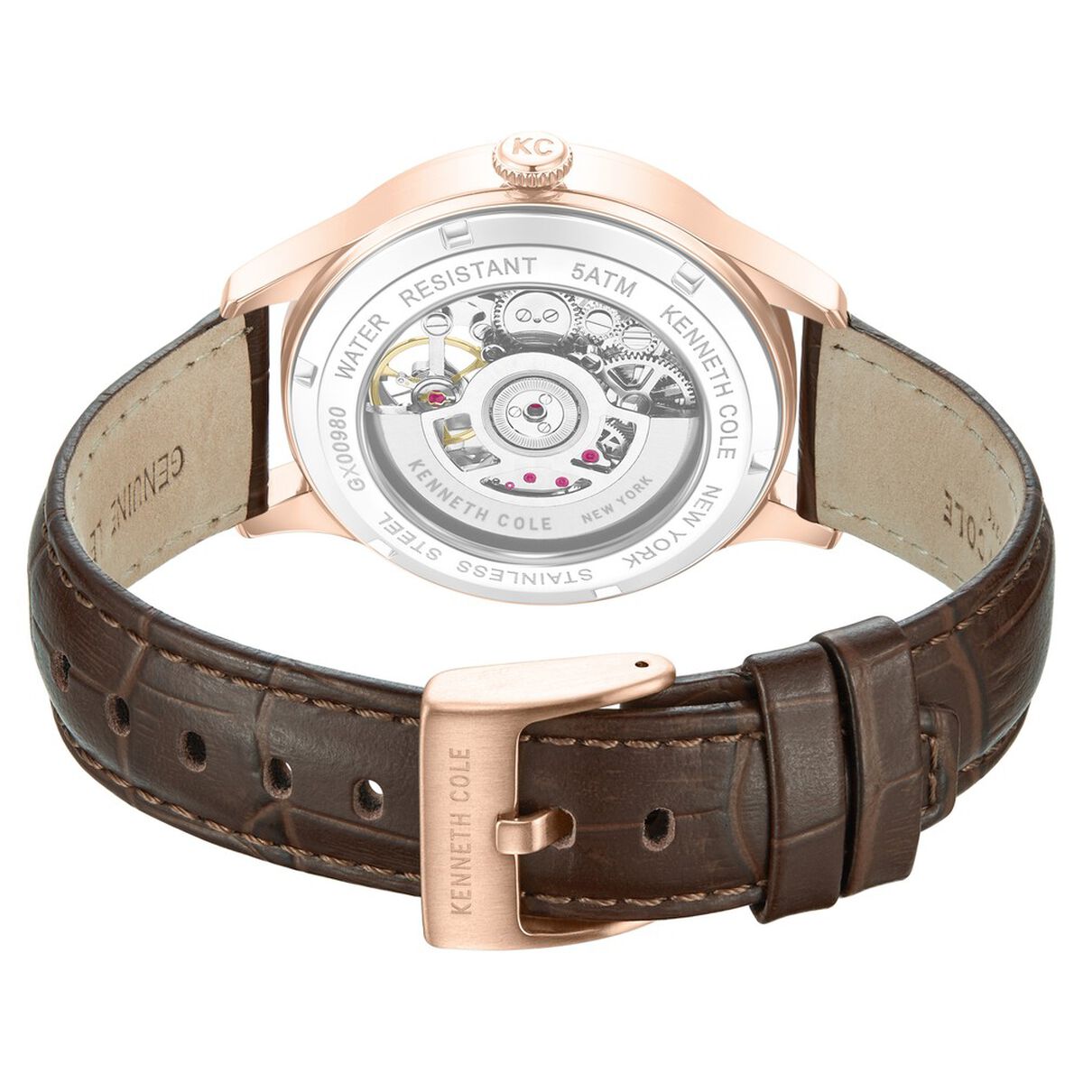 Kenneth Cole Brown Dial Brown Leather Strap Men's Watch KCWGX0098004MNW - view 5