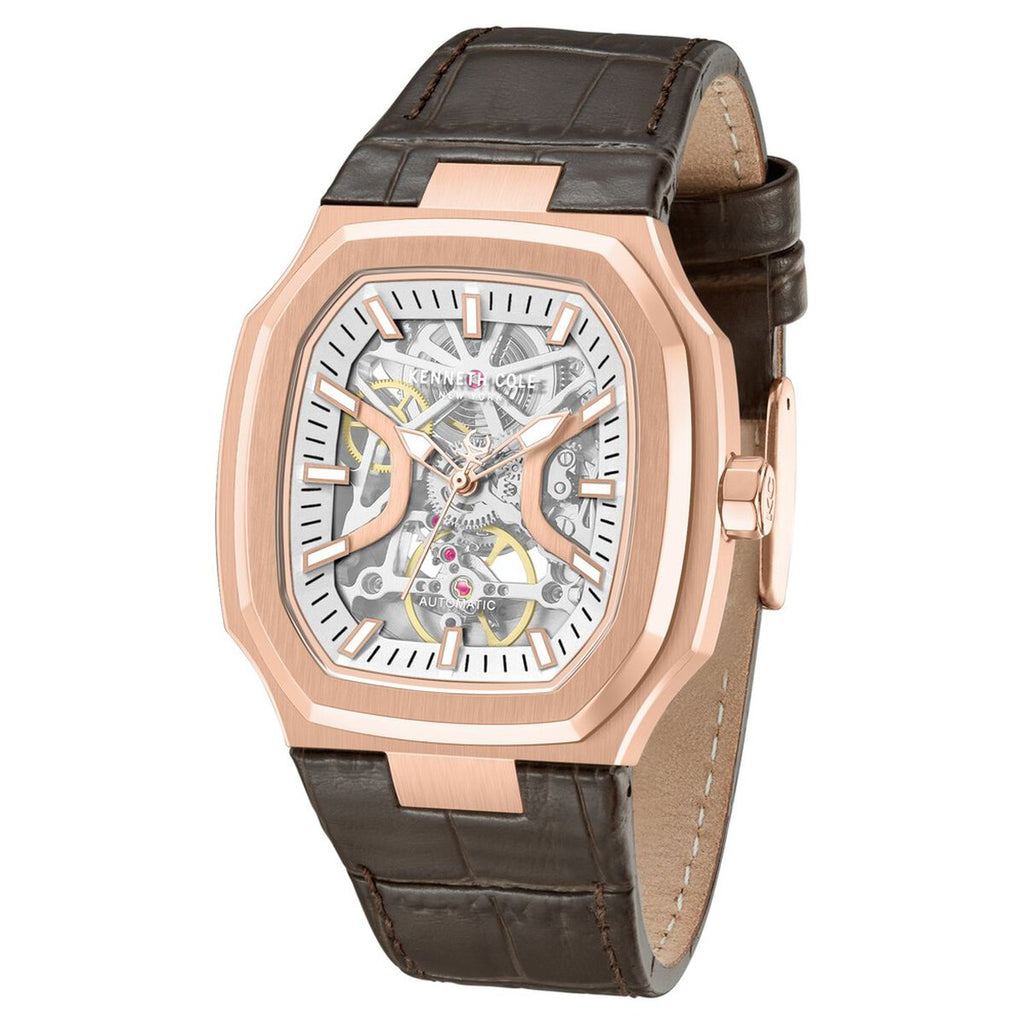 Kenneth Cole Silver Dial Brown Leather Strap Men's Watch KCWGX0099306MNW - view 2