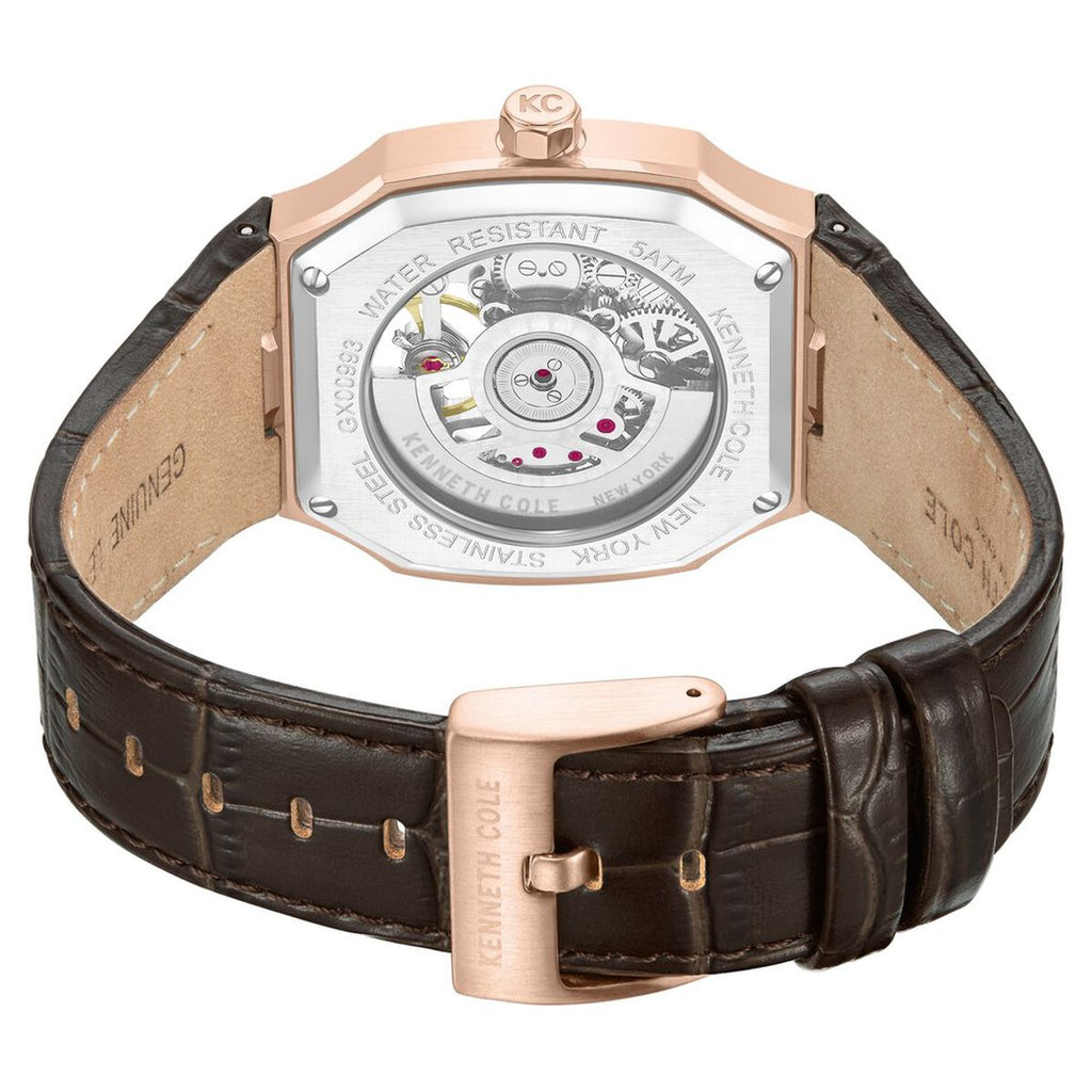 Kenneth Cole Silver Dial Brown Leather Strap Men's Watch KCWGX0099306MNW - view 5