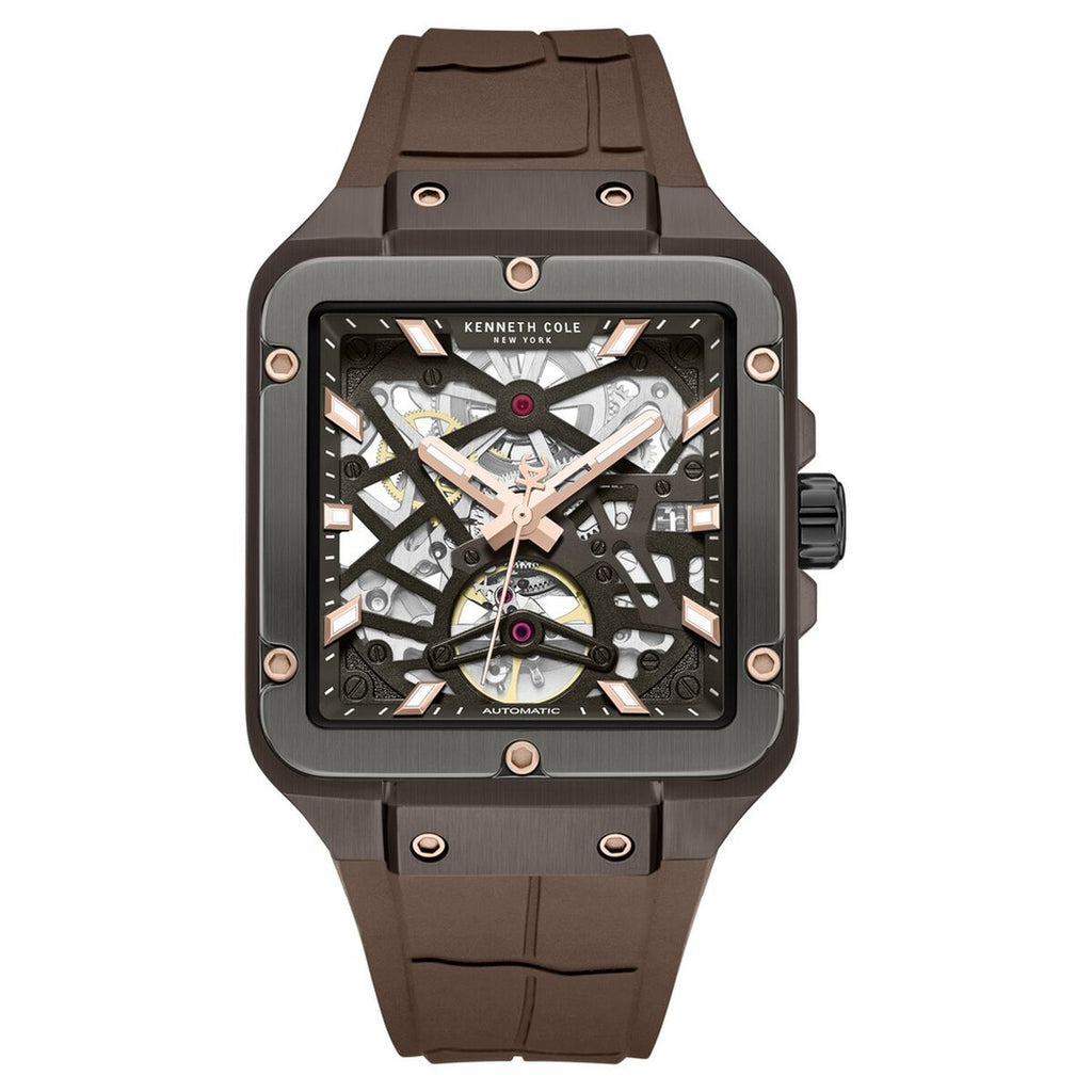 Kenneth Cole Brown Dial Brown Silicone Strap Men's Watch KCWGZ0065402MN - view 1