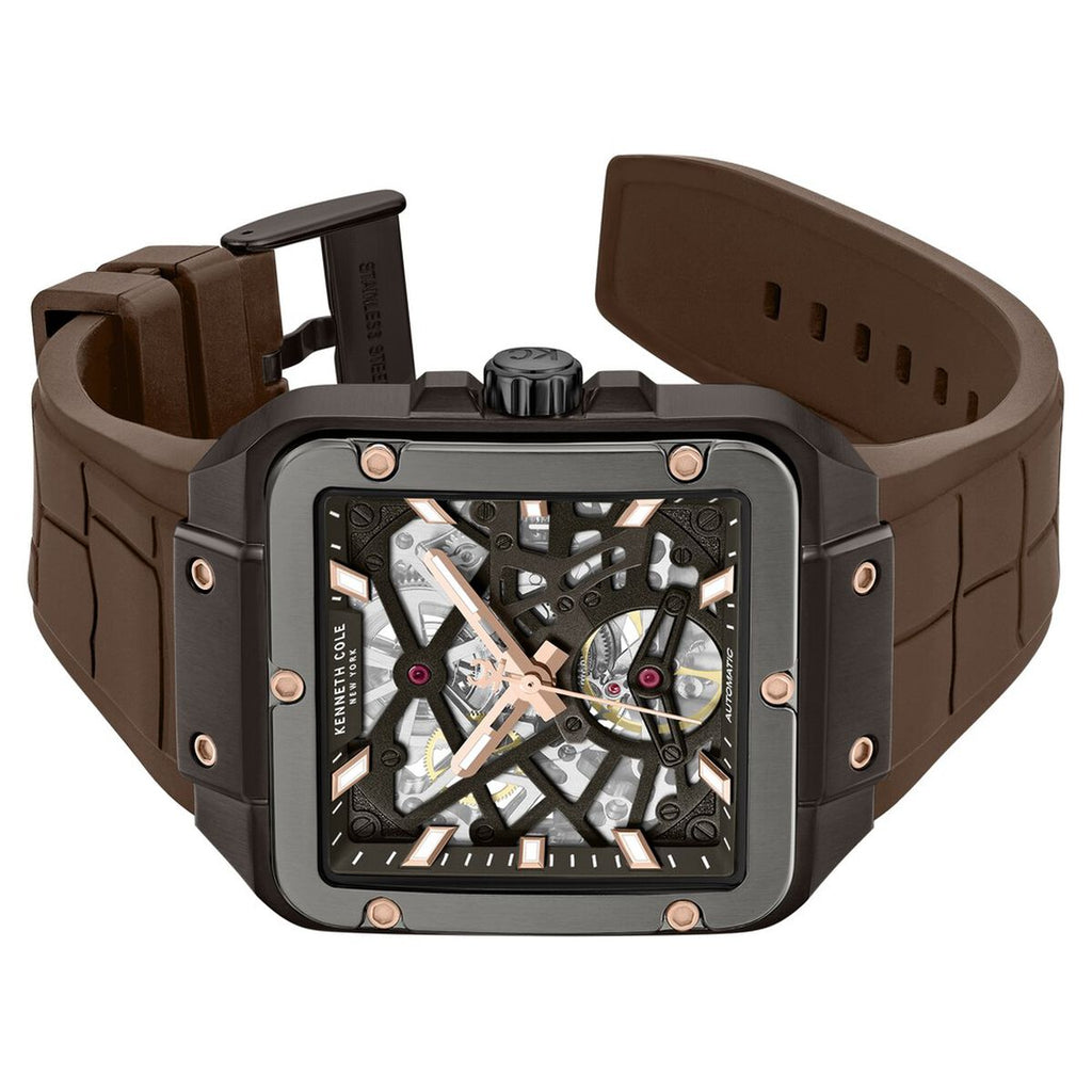 Kenneth Cole Brown Dial Brown Silicone Strap Men's Watch KCWGZ0065402MN - view 3