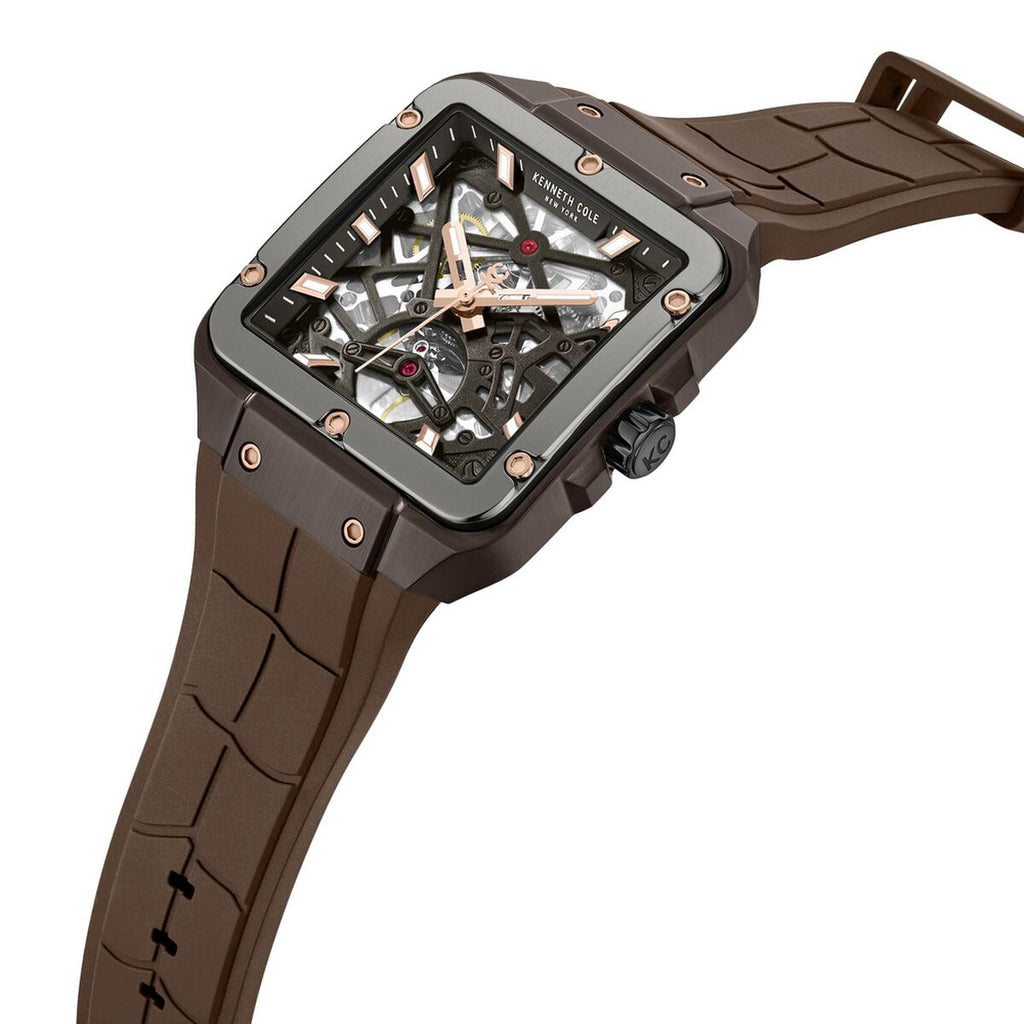 Kenneth Cole Brown Dial Brown Silicone Strap Men's Watch KCWGZ0065402MN - view 4