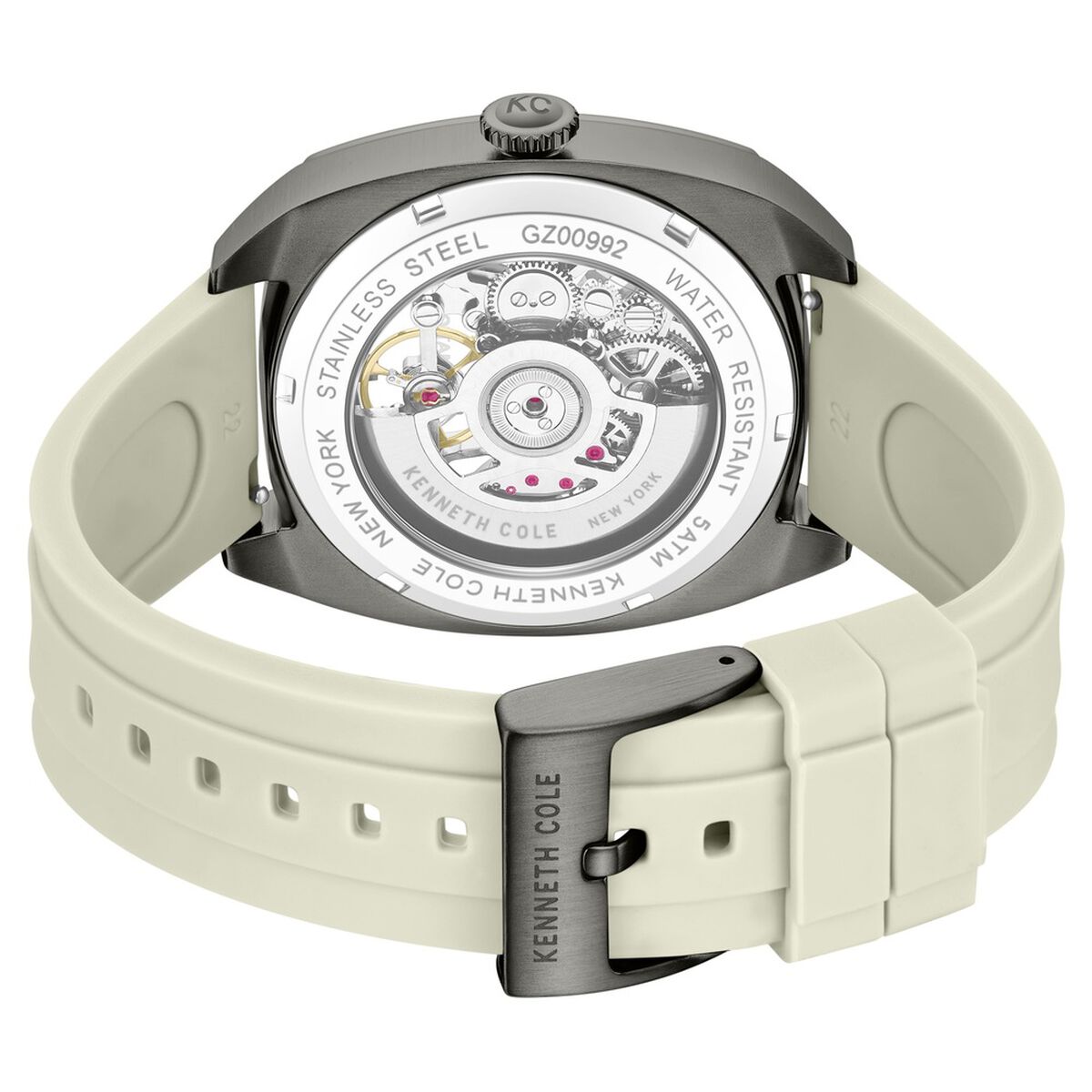 Kenneth Cole Grey Dial Orange Silicone Strap Men's Watch KCWGZ0099205MNW - view 5