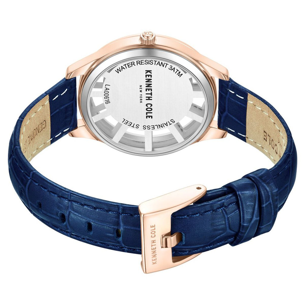 Kenneth Cole Silver Dial Blue Leather Strap Women's Watch KCWLA0061601LD - view 5