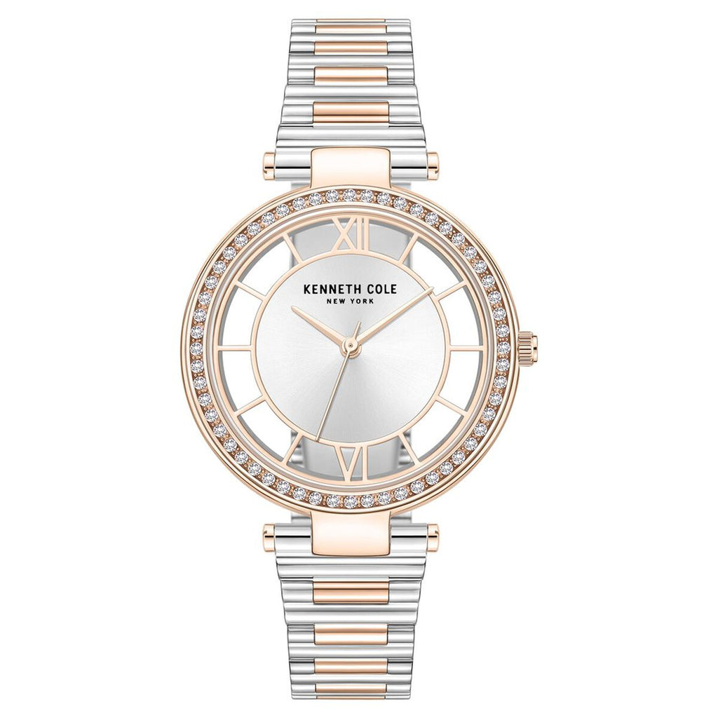 Kenneth Cole Silver Dial Two Tone Stainless Steel Strap Women's Watch KCWLG0032902LD - view 1