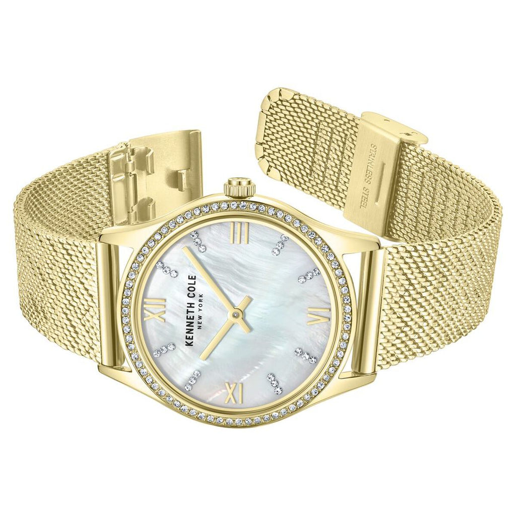 Kenneth Cole Mother of Pearl Dial Golden Stainless Steel Strap Women's Watch KCWLG0048303LD - view 3