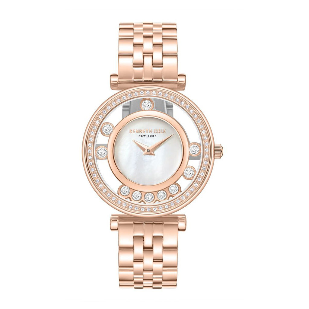 Kenneth Cole Mother of Pearl Dial Rose Gold Stainless Steel Strap Women's Watch KCWLG0061203LD - view 1