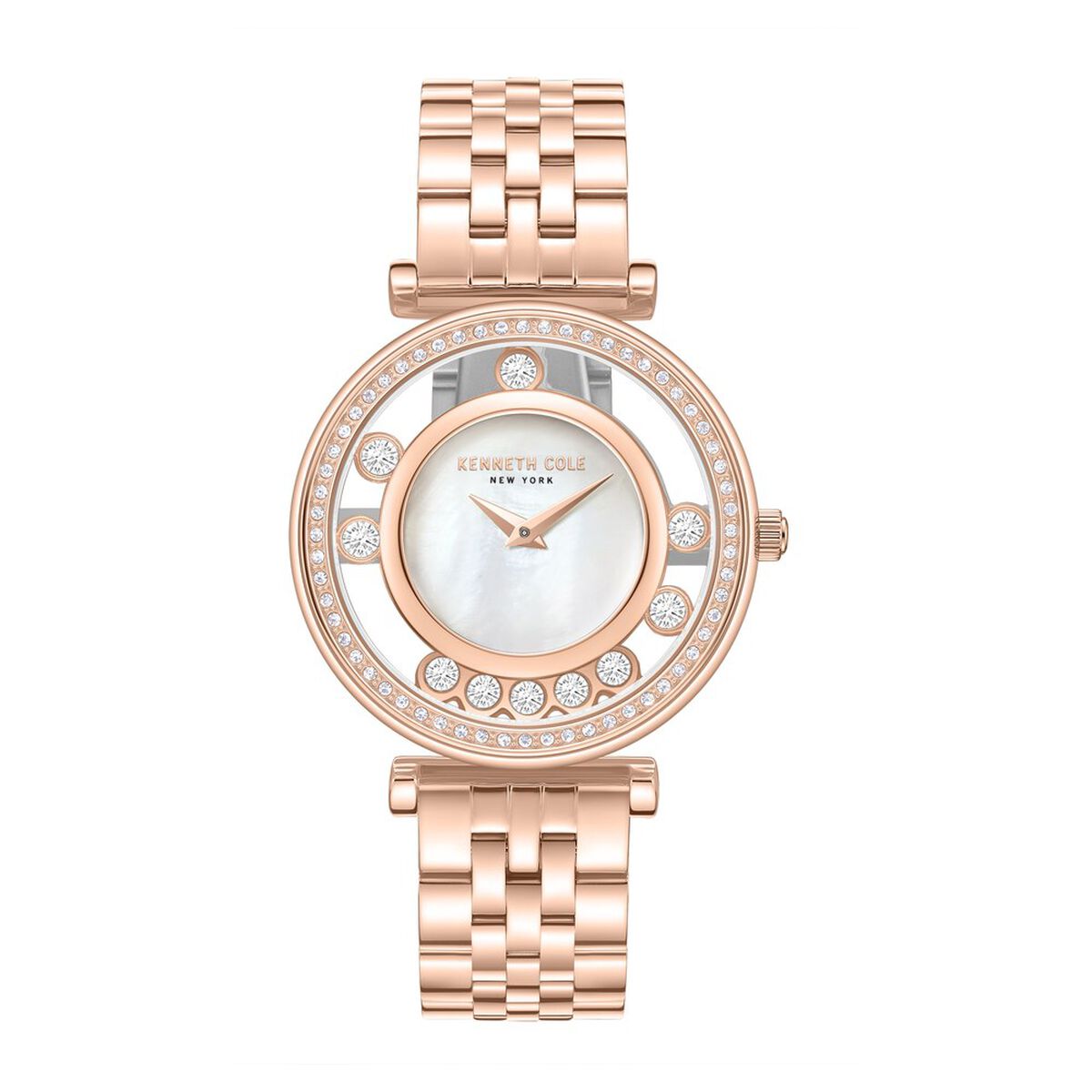 Kenneth Cole Mother of Pearl Dial Rose Gold Stainless Steel Strap Women's Watch KCWLG0061203LD - view 1
