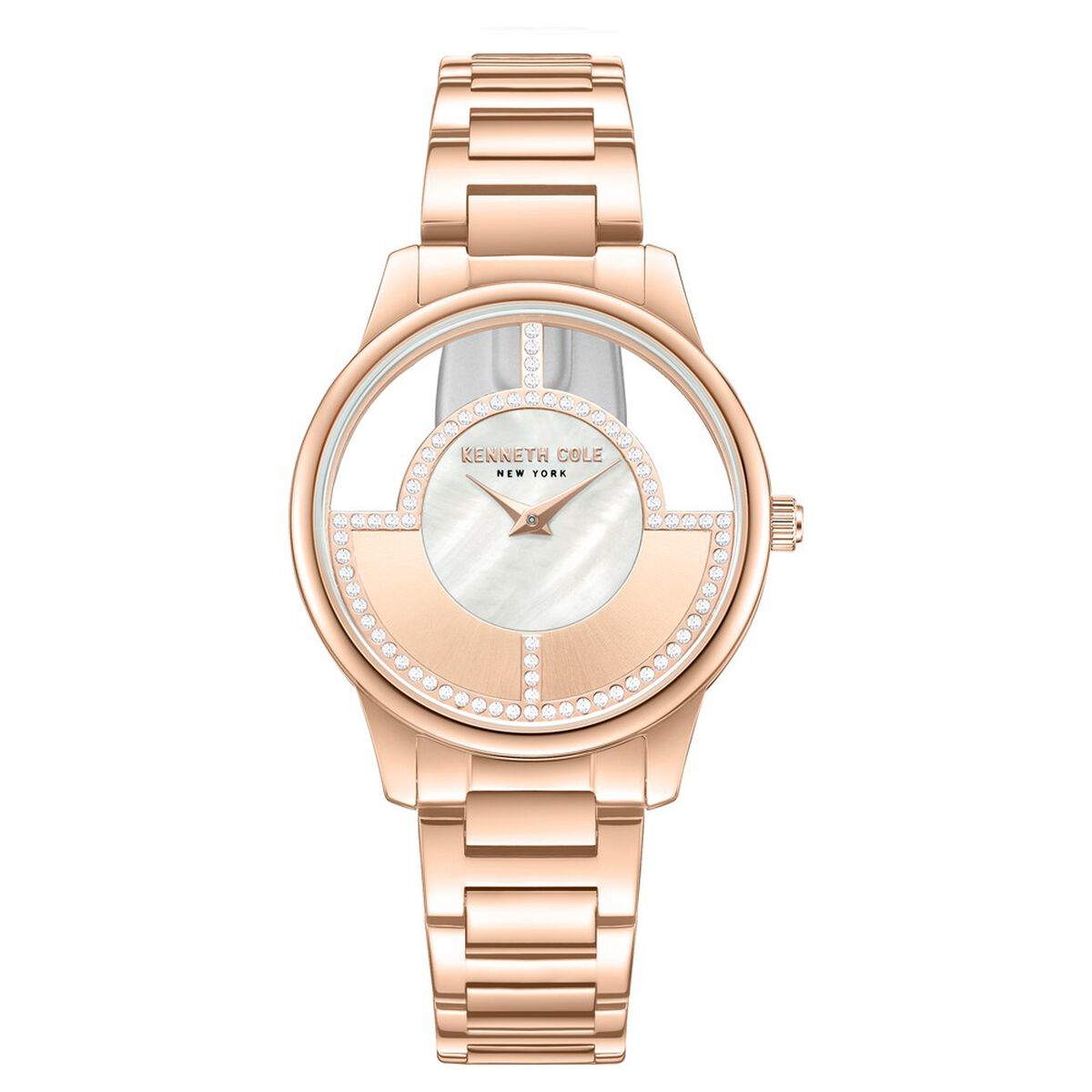 Kenneth Cole Mother of Pearl Dial Rose Gold Stainless Steel Strap Women's Watch KCWLG0061501LD - view 1