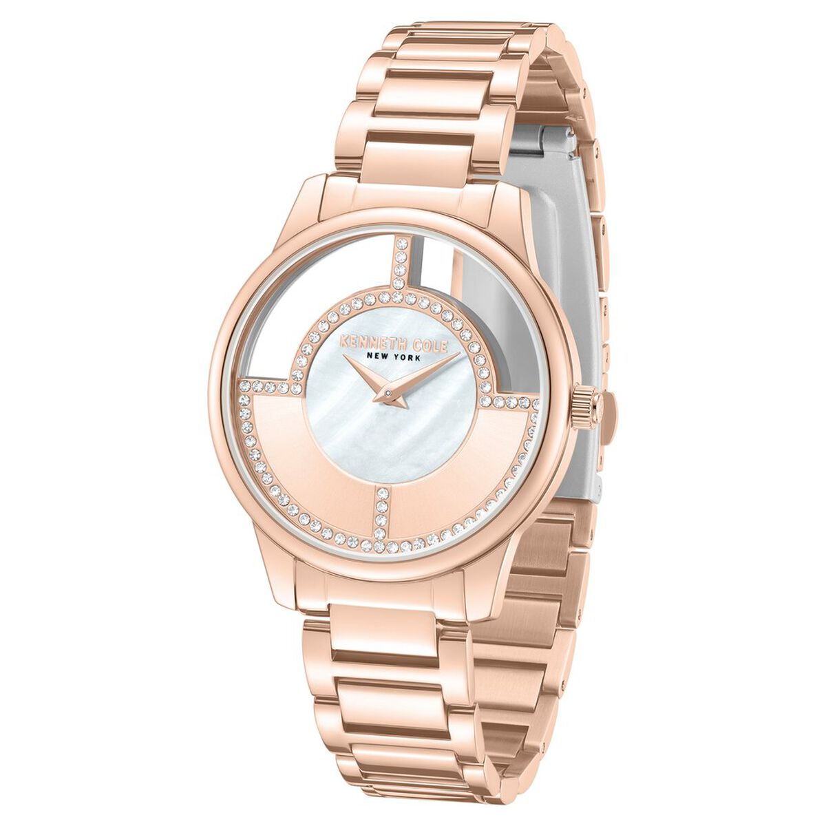 Kenneth Cole Mother of Pearl Dial Rose Gold Stainless Steel Strap Women's Watch KCWLG0061501LD - view 2