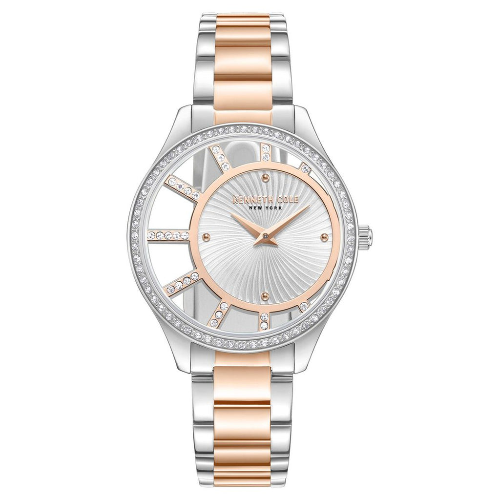 Kenneth Cole Silver Dial Two Tone Stainless Steel Strap Women's Watch KCWLG0061604LD - view 1