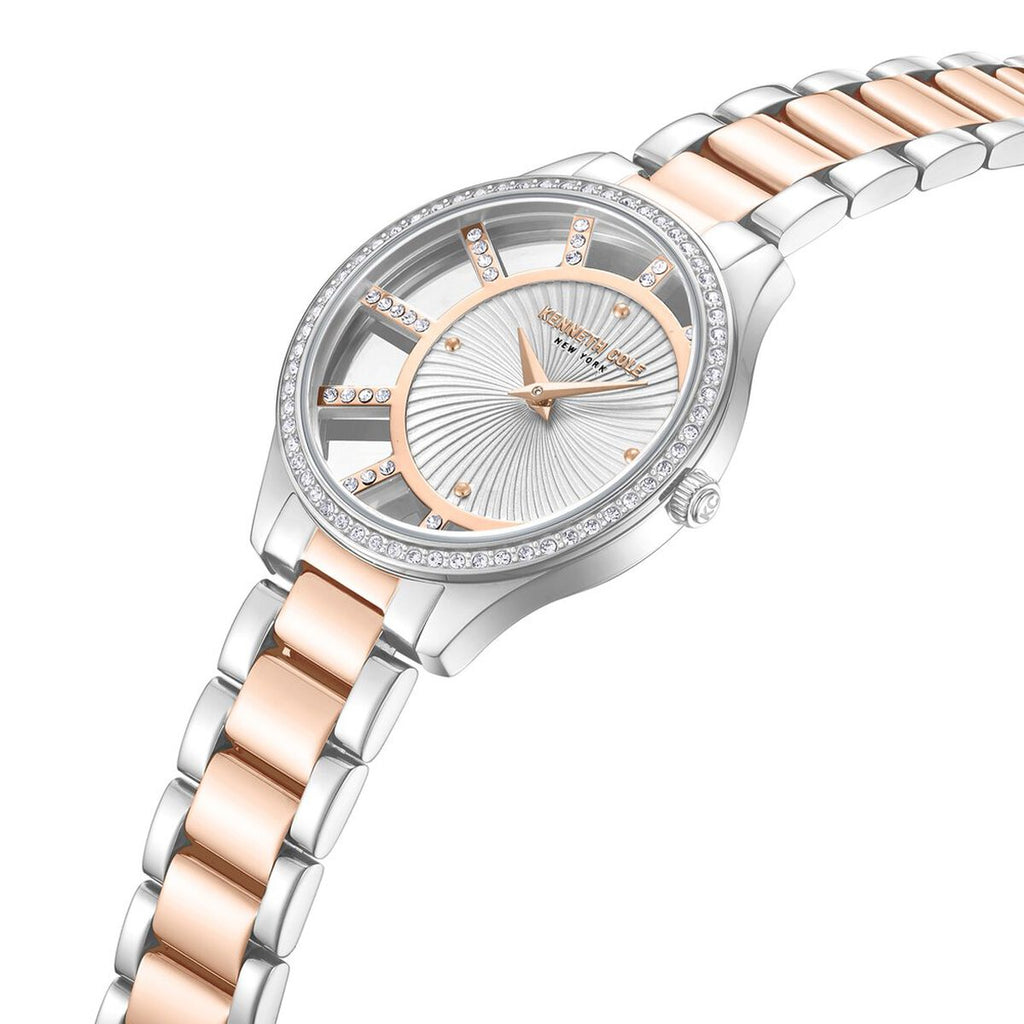 Kenneth Cole Silver Dial Two Tone Stainless Steel Strap Women's Watch KCWLG0061604LD - view 3