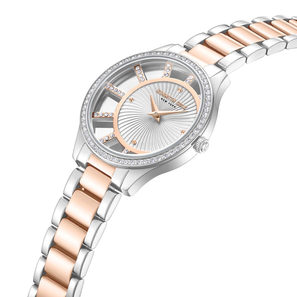 Kenneth Cole Silver Dial Two Tone Stainless Steel Strap Women's Watch KCWLG0061604LD - view 3